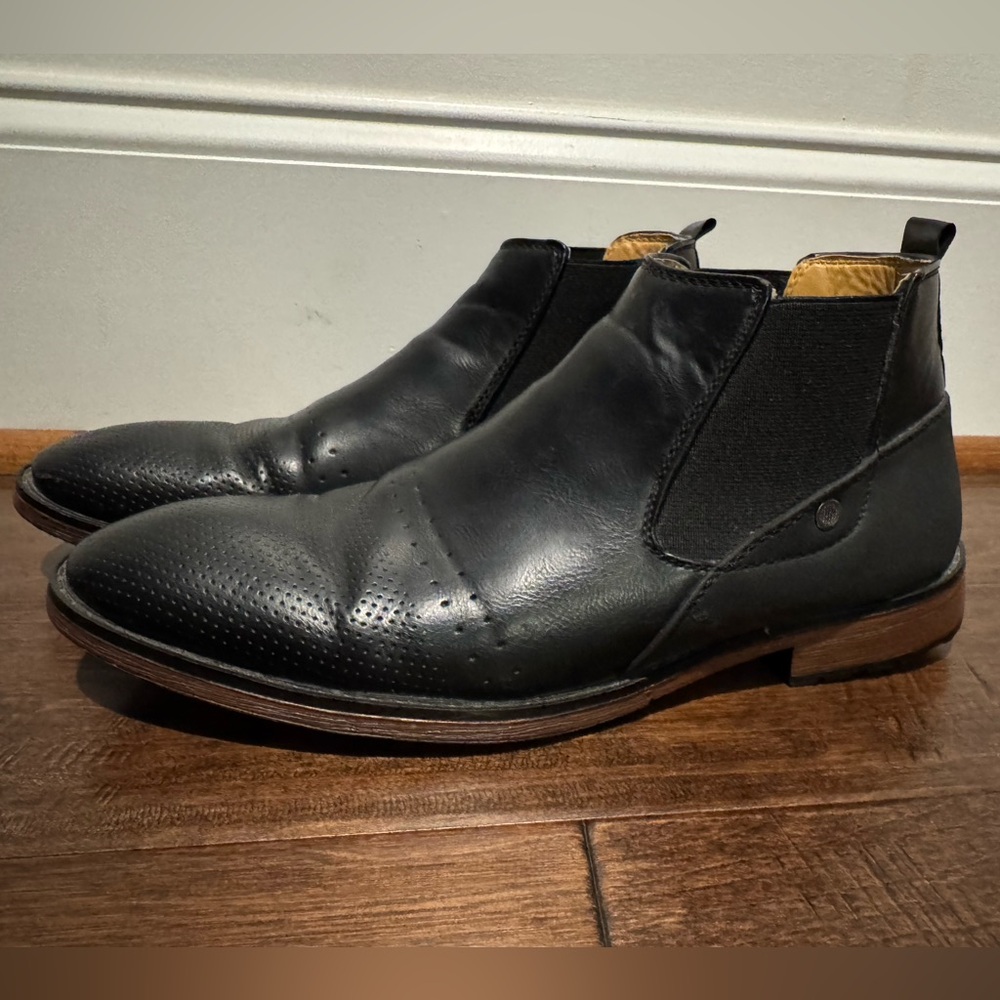 Andrew Fezza men’s black ankle boots shoes size 9.5 casual dress